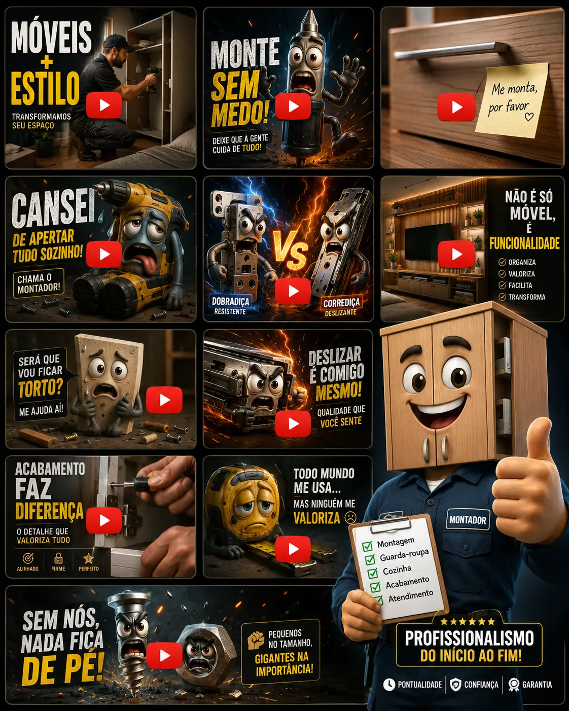 Kit de mídias para Montador de Móveis